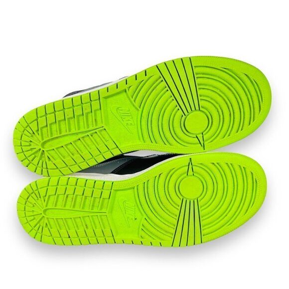 Air Jordan 1 Flight Black / Grey / Lime 630919-070 Rare Youth 6.5 - Picture 8 of 11